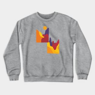 Color block mountain Crewneck Sweatshirt